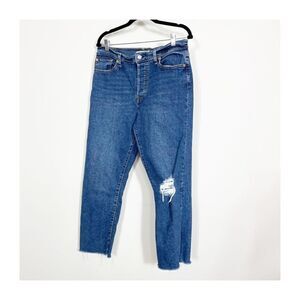 Levi’s Jeans Distressed Womens Wedgie Straight Raw Hem Denim Ladies 32